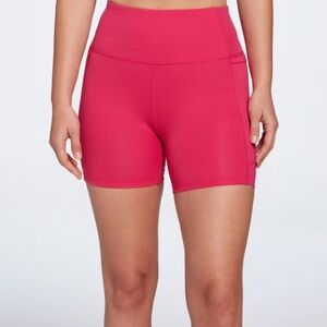 Calia by Carrie Underwood Womens Energize High Rise Bike Shorts, Fuchsia Sz S
